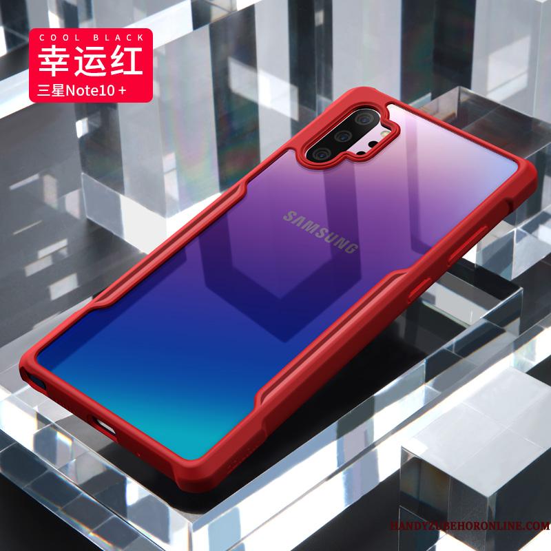 Samsung Galaxy Note 10+ Etui Stjerne Cover Anti-fald Silikone Net Red Tynd Kreativ
