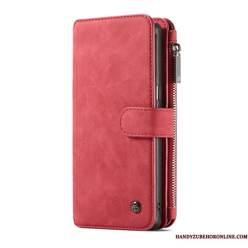Samsung Galaxy Note 10 Rød Stjerne Telefon Etui Lædertaske Ægte Læder
