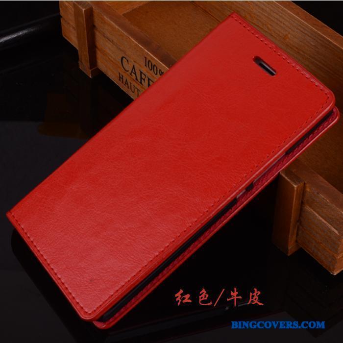 Samsung Galaxy Note 3 Etui Beskyttelse Lædertaske Stjerne Anti-fald Rød Cover Ægte Læder