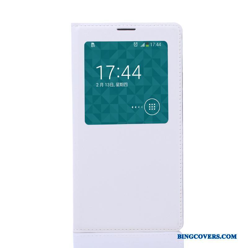 Samsung Galaxy Note 3 Lædertaske Etui Hvid Cover Folio Telefon Stjerne