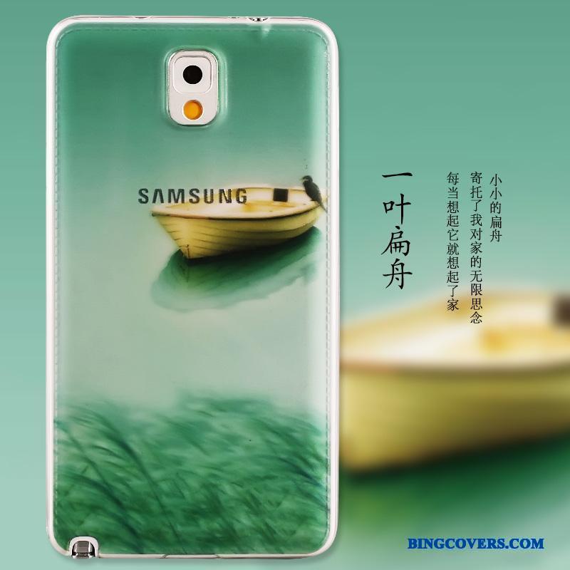 Samsung Galaxy Note 3 Stjerne Grøn Etui Cover Telefon Silikone