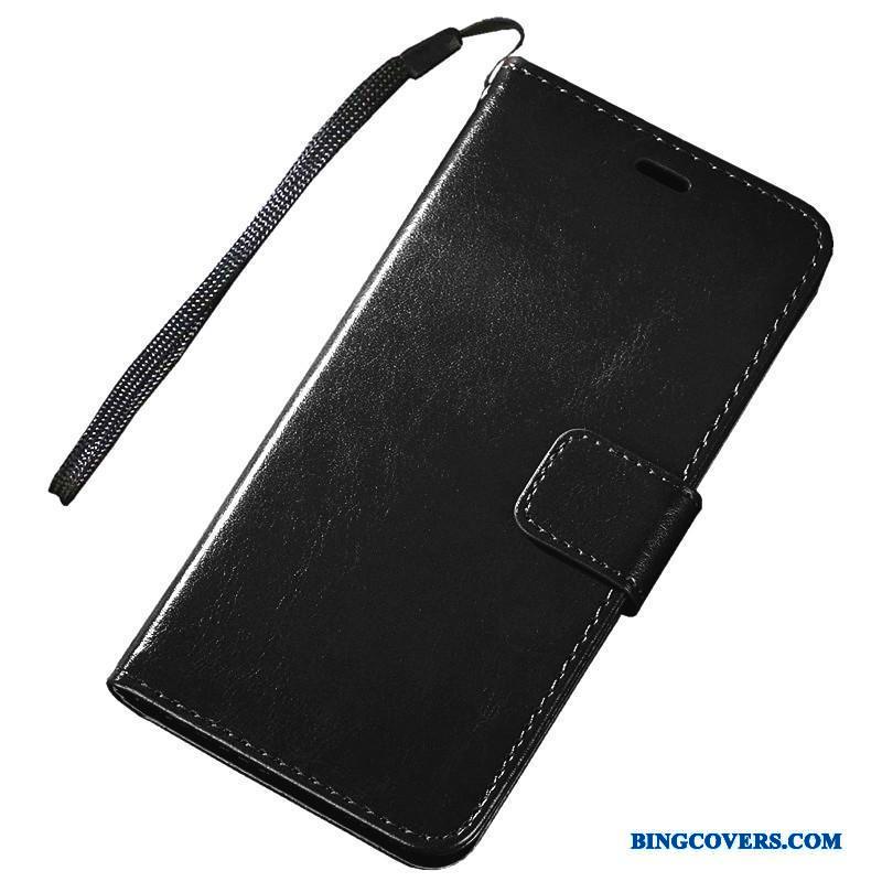 Samsung Galaxy Note 4 Cover Etui Mobiltelefon Folio Stjerne Lædertaske Sort