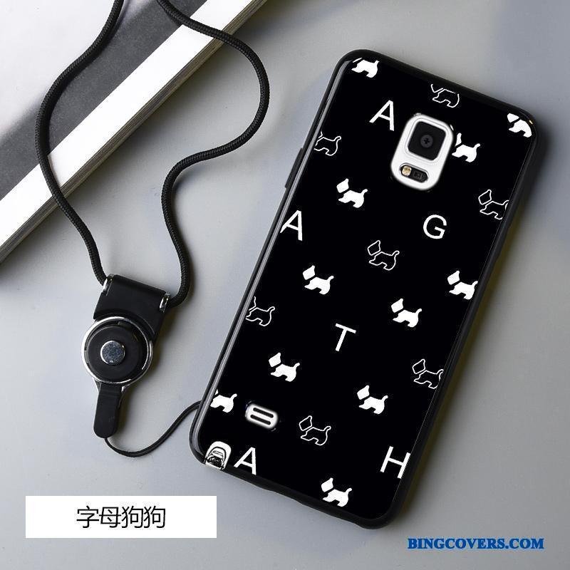Samsung Galaxy Note 4 Telefon Etui Kreativ Blød Silikone Hængende Ornamenter Stjerne Sort
