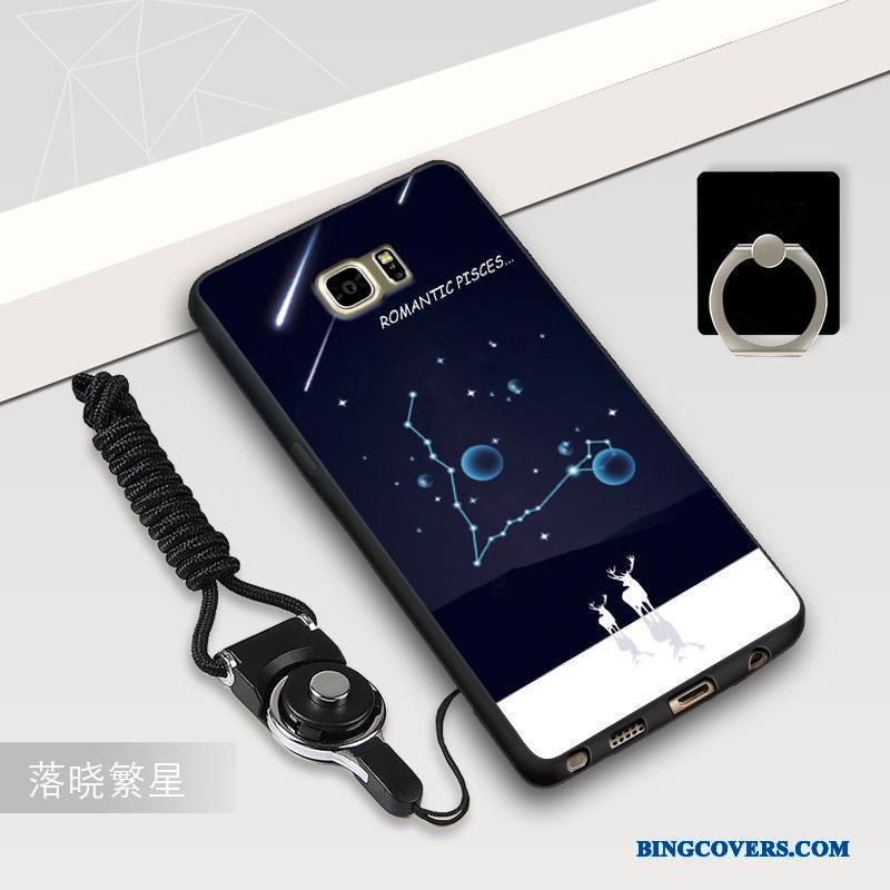 Samsung Galaxy Note 5 Beskyttelse Blød Stjerne Telefon Etui Mobiltelefon Blå Silikone