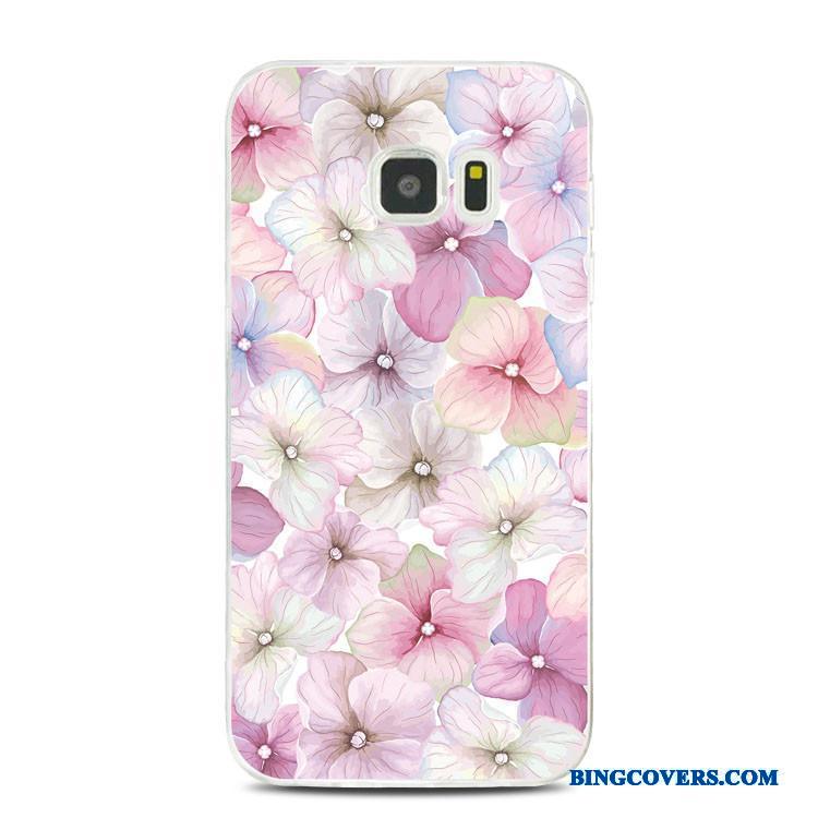 Samsung Galaxy Note 5 Etui Lyserød Support Blomster Frisk Blød Alt Inklusive Stjerne