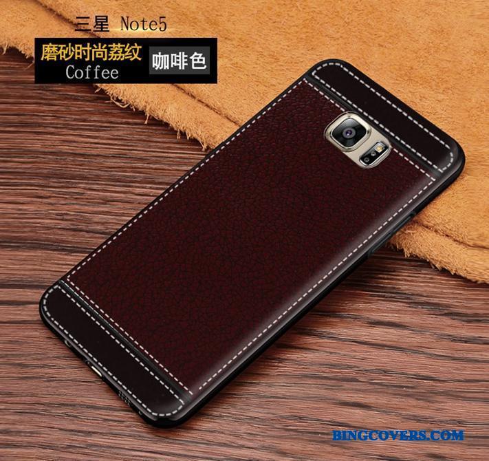 Samsung Galaxy Note 5 Etui Trend Ny Beskyttelse Mobiltelefon Sort Brun Cover