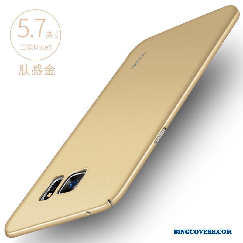 Samsung Galaxy Note 5 Mobiltelefon Etui Guld Stjerne Cover Anti-fald Nubuck