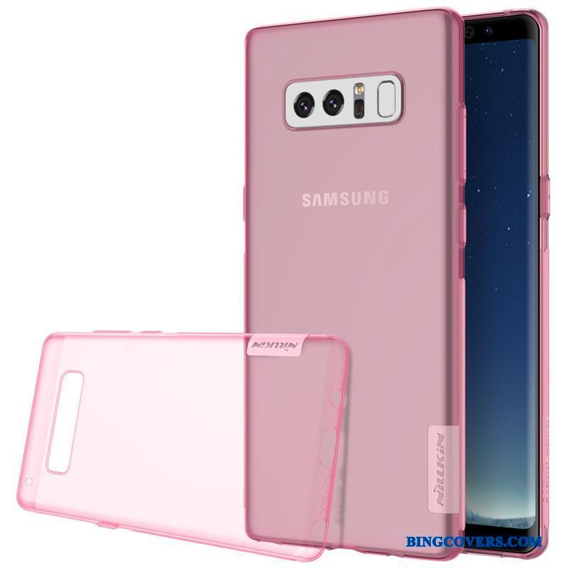 Samsung Galaxy Note 8 Cover Gennemsigtig Blød Etui Stjerne Guld Alt Inklusive