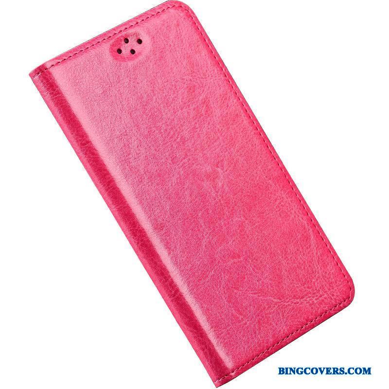 Samsung Galaxy Note 8 Etui Alt Inklusive Ægte Læder Telefon Rød Cover Lædertaske