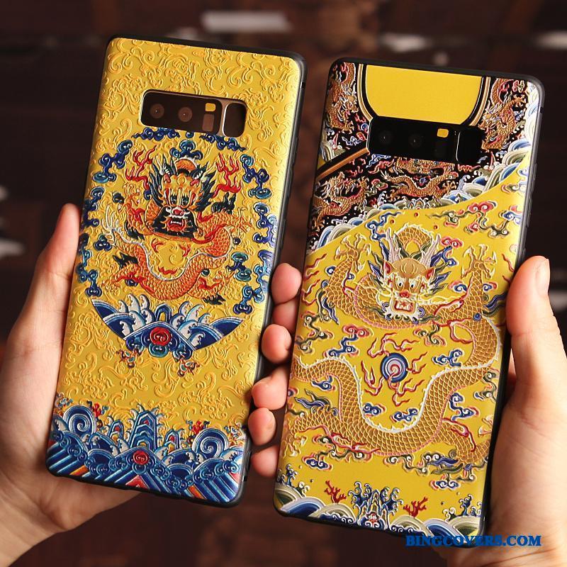 Samsung Galaxy Note 8 Etui Beskyttelse Cover Alt Inklusive Silikone Kreativ Stjerne Gul