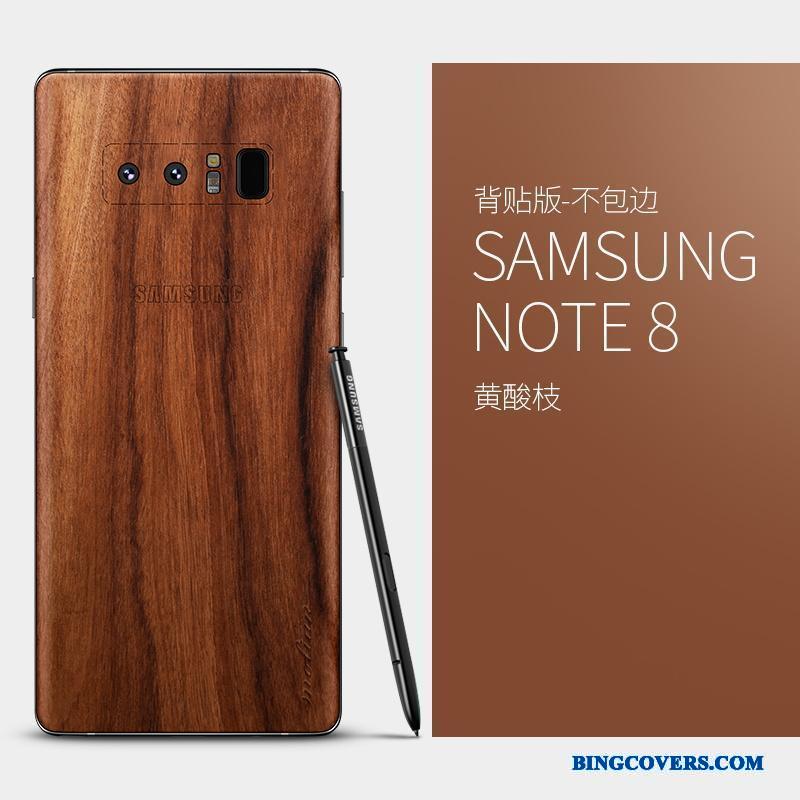 Samsung Galaxy Note 8 Massivt Træ Tasker Tynd Etui Beskyttelse Stjerne Cover