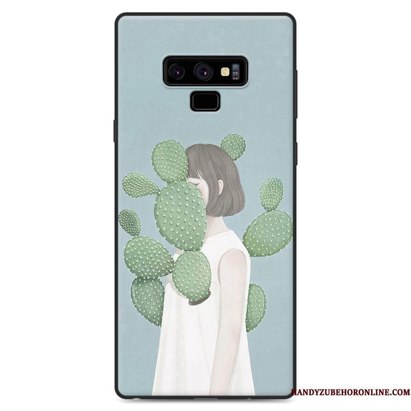 Samsung Galaxy Note 9 Telefon Etui Cover Trendy Frisk Kunst Beskyttelse Grøn