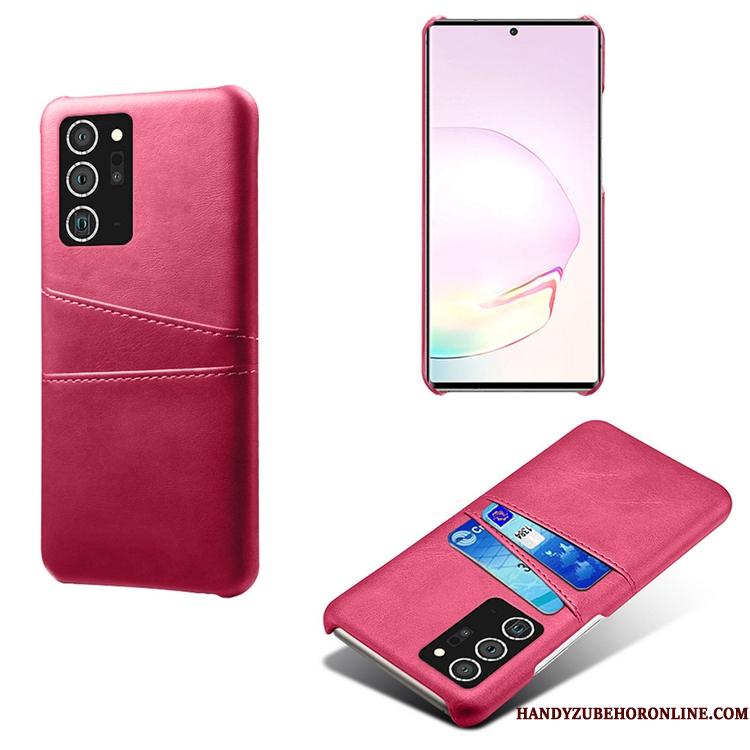 Samsung Galaxy Note20 Ultra Telefon Etui Stjerne Tasker Kort Af Personlighed Rød
