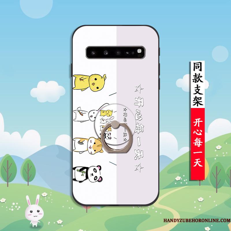 Samsung Galaxy S10 5g Silikone Cartoon Telefon Etui Hvid Anti-fald Cover Af Personlighed