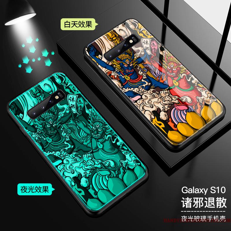 Samsung Galaxy S10 Etui Af Personlighed Trend Beskyttelse Lyser Glas Alt Inklusive Trendy