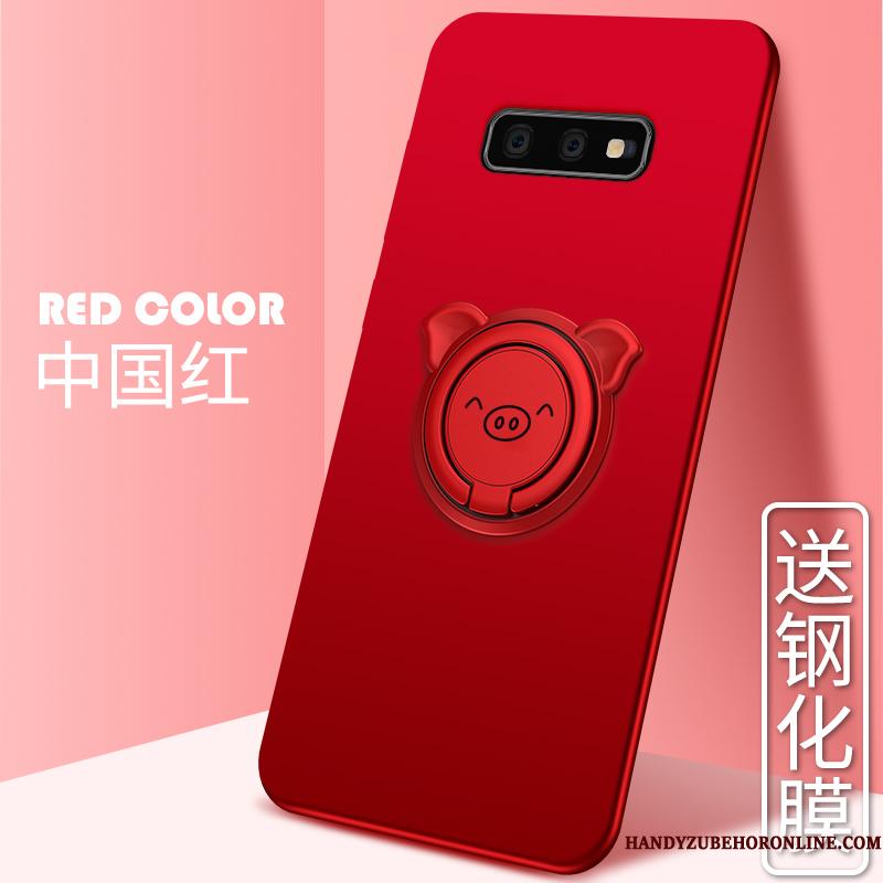 Samsung Galaxy S10e Etui Net Red Alt Inklusive Mobiltelefon Rød Nubuck Nuttet Cover