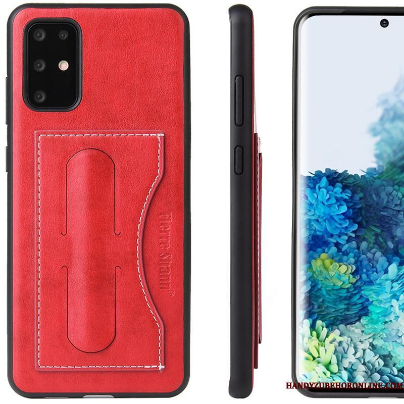 Samsung Galaxy S20+ Rød Stjerne Kort Mobiltelefon Lædertaske Telefon Etui Anti-fald
