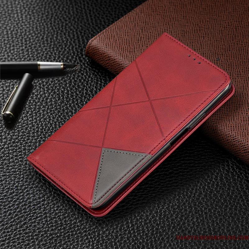 Samsung Galaxy S20 Ultra Alt Inklusive Rød Folio Lædertaske Stjerne Etui Telefon