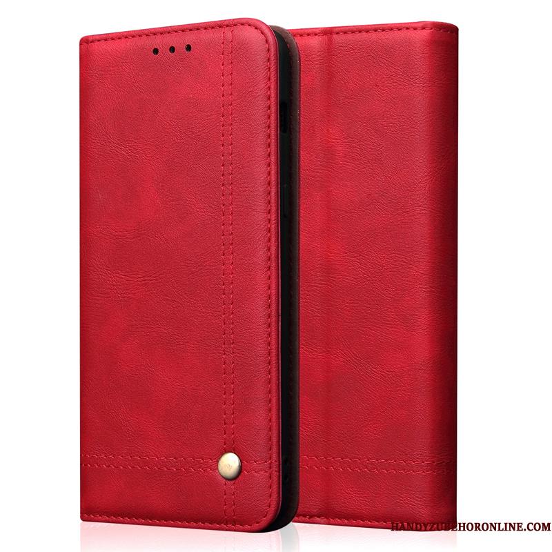 Samsung Galaxy S20 Ultra Rød Anti-fald Ægte Læder Telefon Etui Beskyttelse Lædertaske Alt Inklusive