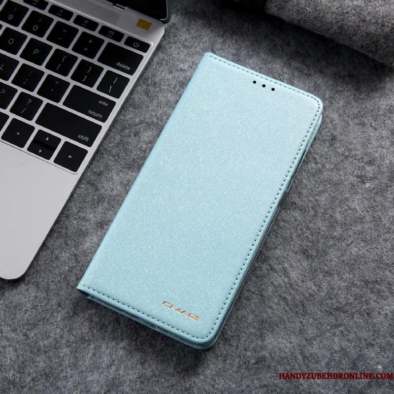 Samsung Galaxy S20 Ultra Stjerne Anti-fald Blå Lædertaske Alt Inklusive Telefon Etui Cover