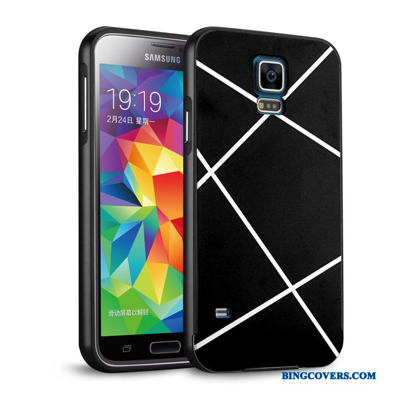 Samsung Galaxy S5 Sort Beskyttelse Cover Stjerne Metal Etui Mobiltelefon