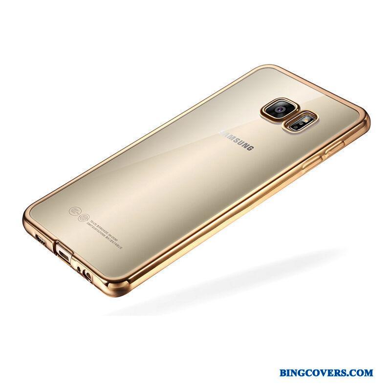 Samsung Galaxy S6 Cover Beskyttelse Belægning Telefon Etui Blød Silikone Guld