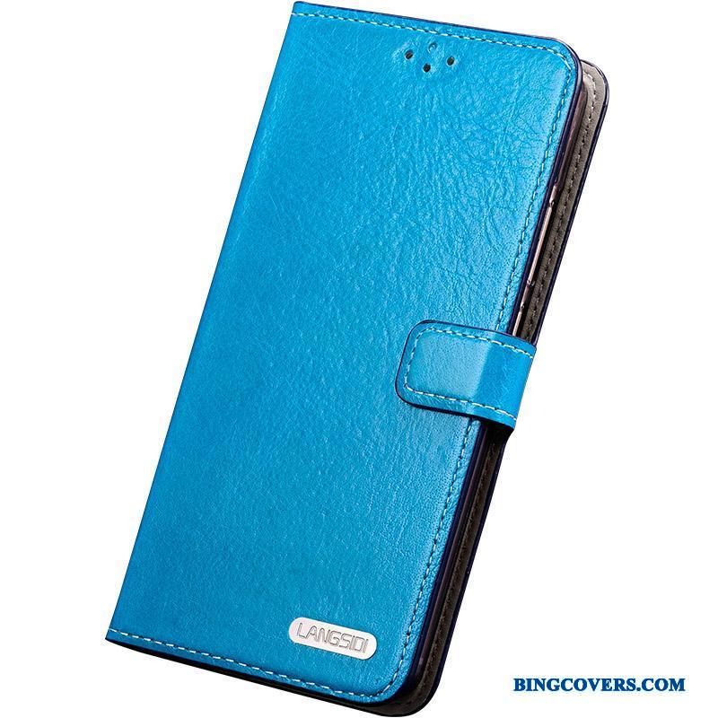 Samsung Galaxy S6 Edge + Lædertaske Cover Stjerne Silikone Telefon Etui Beskyttelse Blå