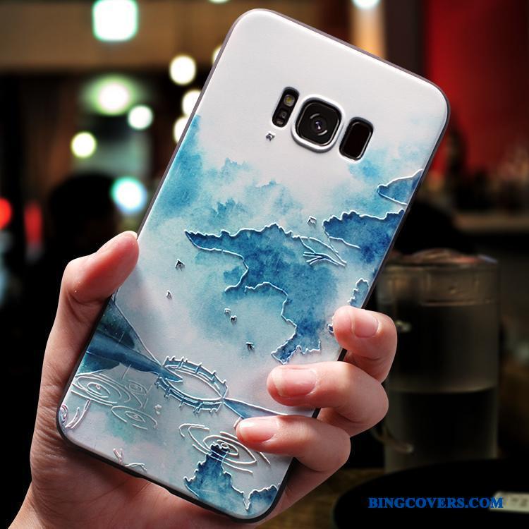 Samsung Galaxy S7 Edge Af Personlighed Telefon Etui Alt Inklusive Silikone Stjerne Kinesisk Stil Lyseblå