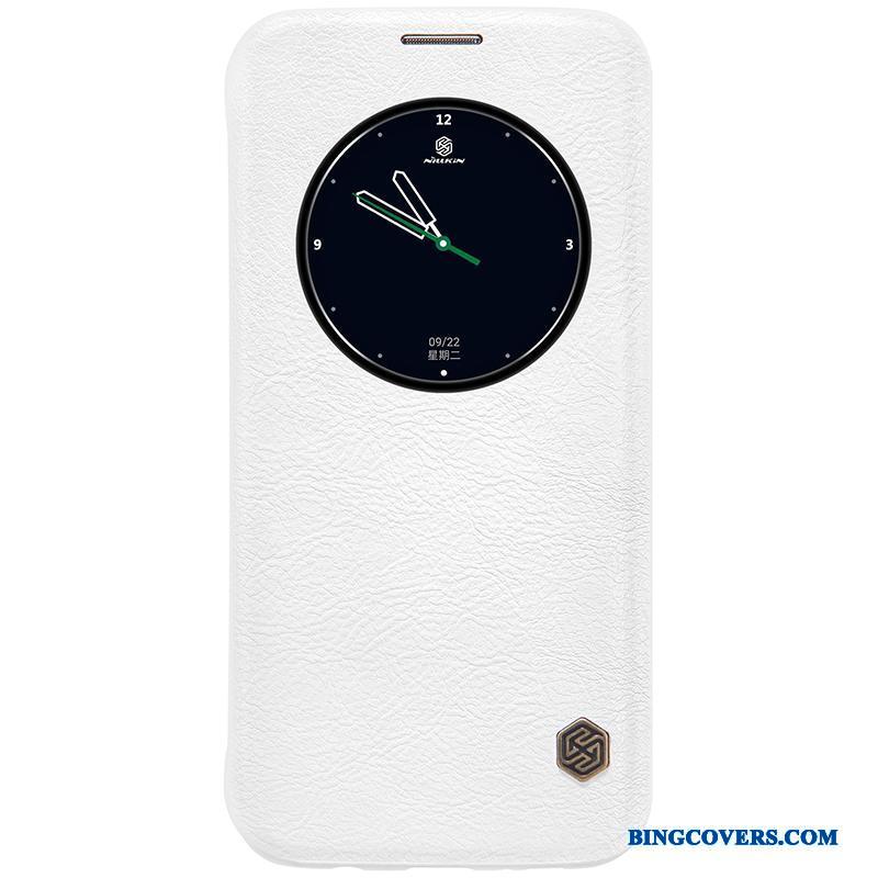 Samsung Galaxy S7 Edge Mobiltelefon Hvid Folio Telefon Etui Beskyttelse Stjerne Cover