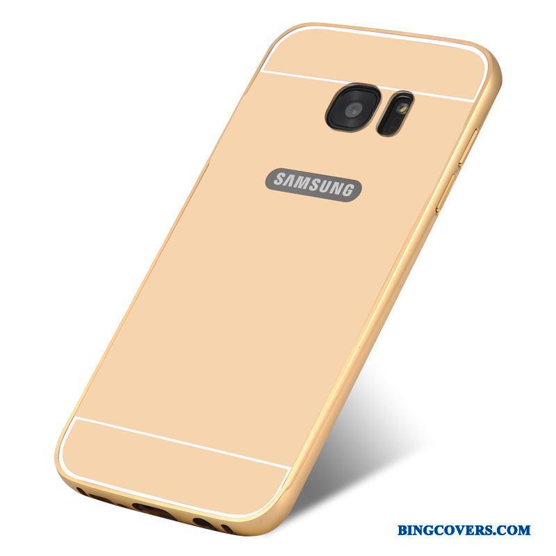 Samsung Galaxy S7 Edge Ramme Beskyttelse Telefon Etui Mobiltelefon Metal Cover Guld