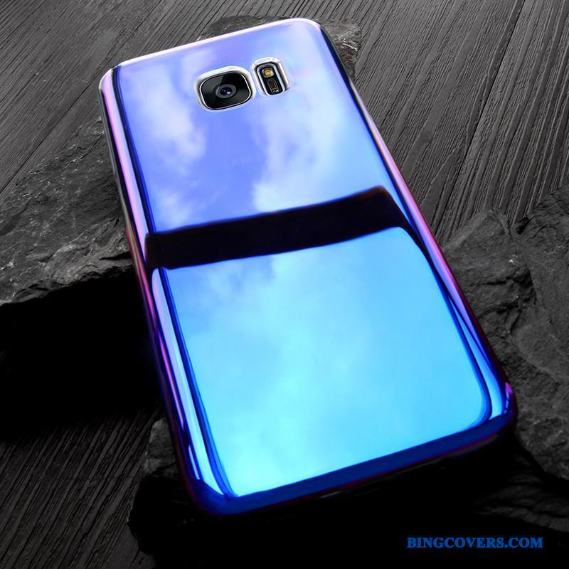 Samsung Galaxy S7 Etui Gennemsigtig Blå Beskyttelse Anti-fald Cover Kreativ Af Personlighed