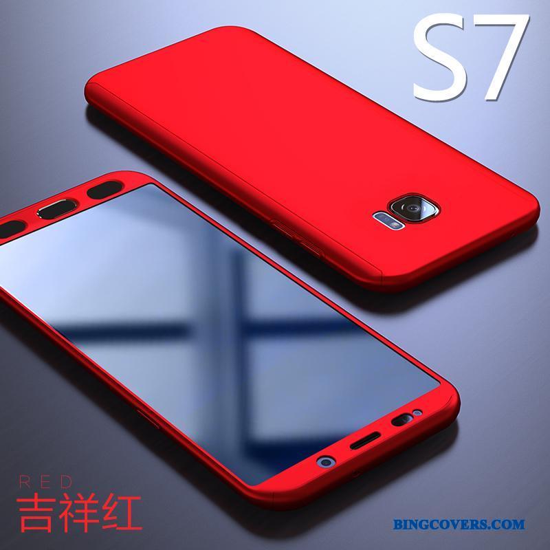 Samsung Galaxy S7 Etui Rød Cover Stjerne Alt Inklusive Kreativ Af Personlighed Anti-fald