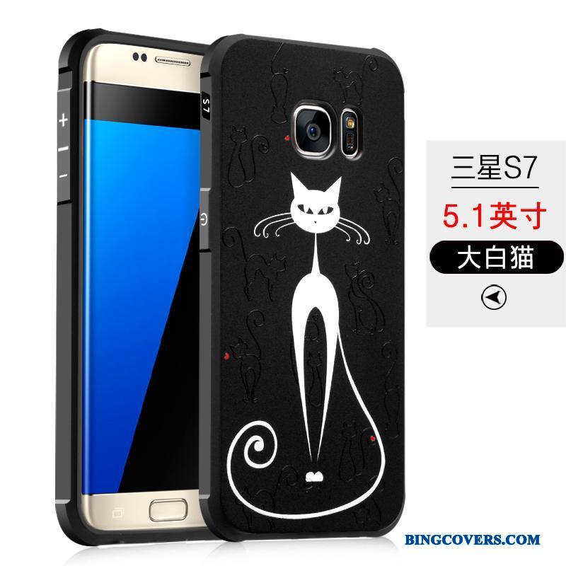 Samsung Galaxy S7 Nubuck Mobiltelefon Cover Anti-fald Telefon Etui Beskyttelse Cartoon