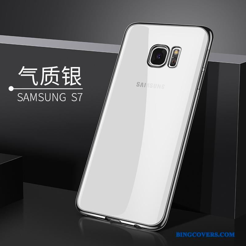 Samsung Galaxy S7 Silikone Cover Etui Blød Telefon Gennemsigtig Sølv