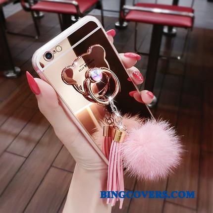 Samsung Galaxy S8 Ring Telefon Etui Rosa Guld Knapper Tassel Stjerne Silikone