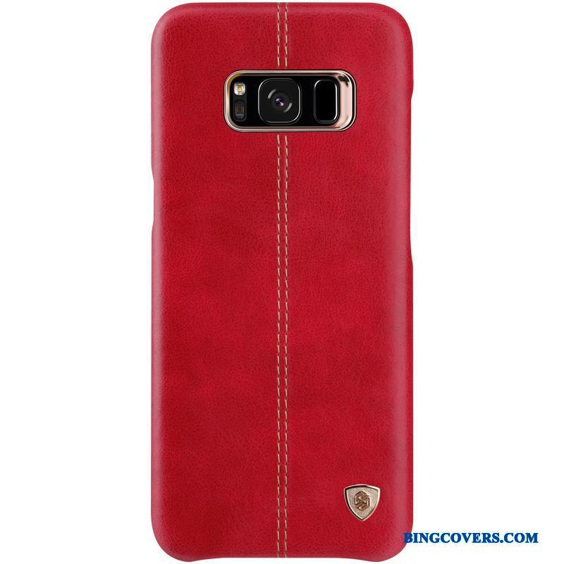 Samsung Galaxy S8+ Rød Etui Telefon Stjerne Slidstærk Guld Beskyttelse