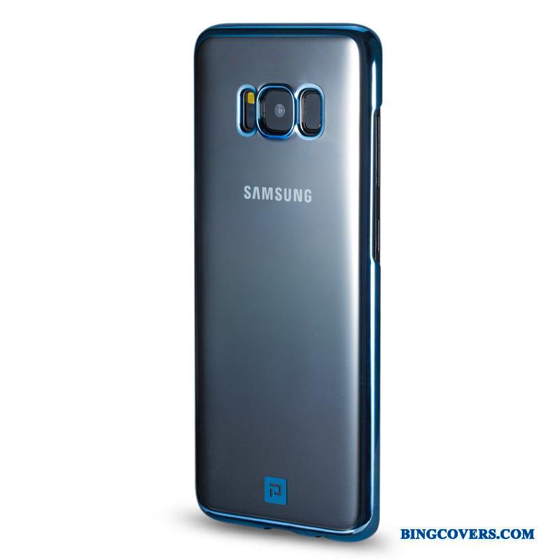Samsung Galaxy S8+ Stjerne Telefon Etui Hård Gennemsigtig Tynd Cyan Belægning