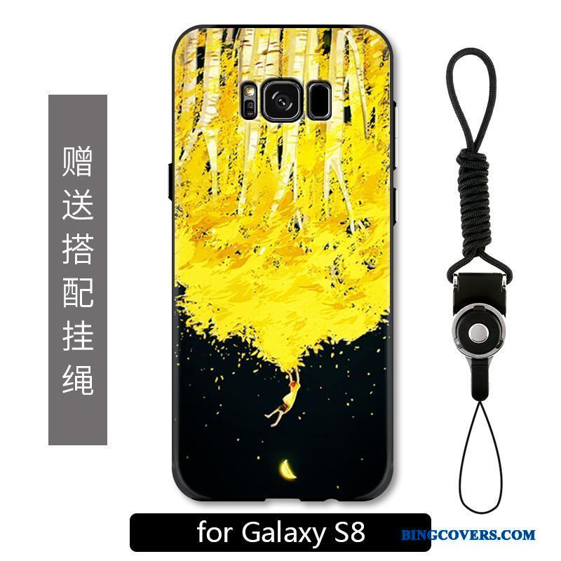 Samsung Galaxy S8 Telefon Etui Malet Beskyttelse Relief Kreativ Gul Stjerne