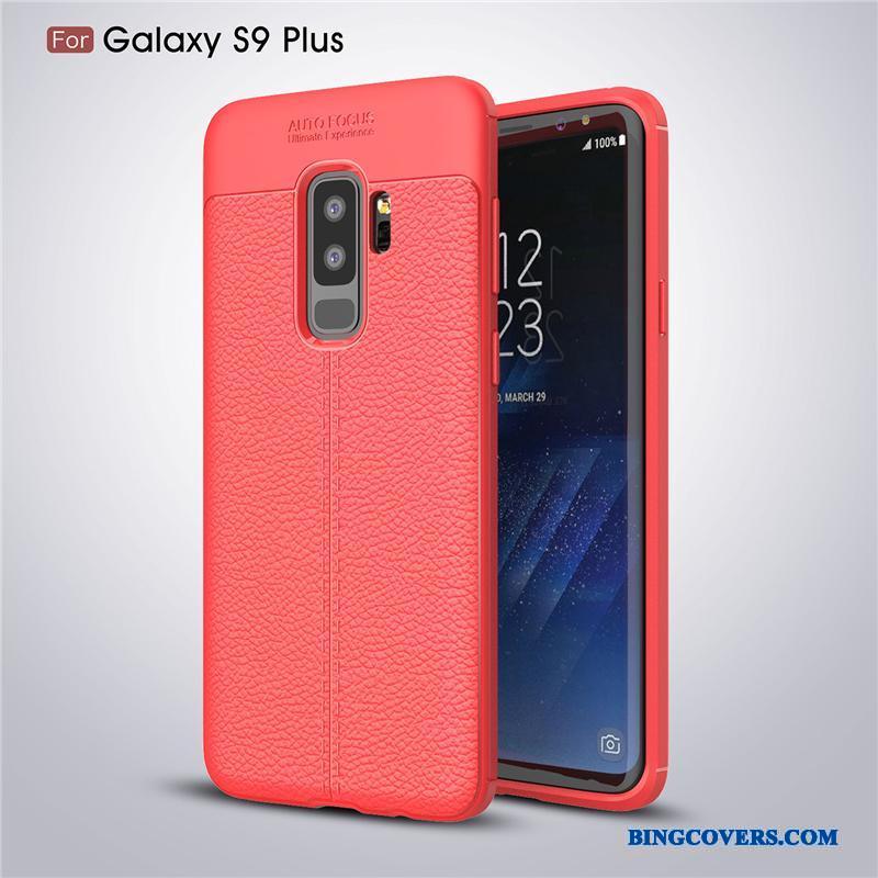 Samsung Galaxy S9+ Etui Alt Inklusive Rød Silikone Anti-fald Cover Beskyttelse Stjerne