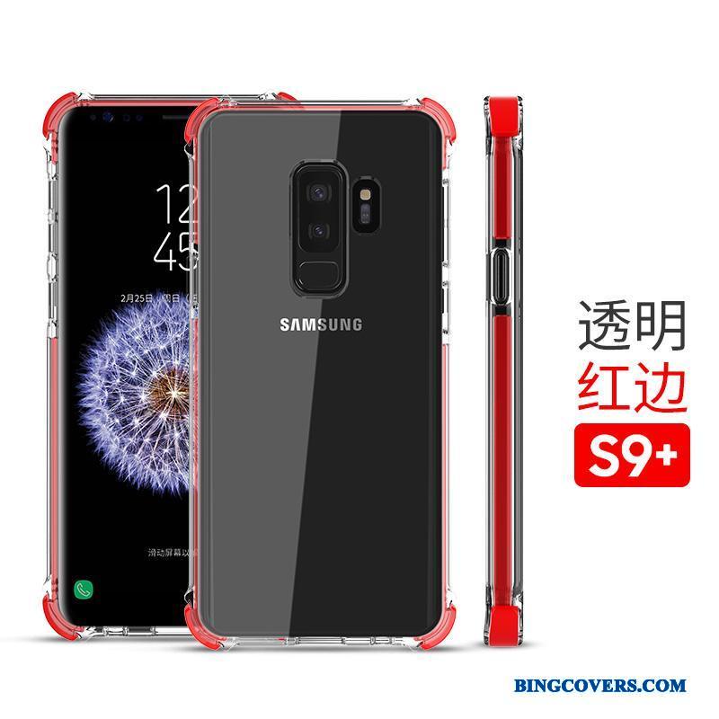 Samsung Galaxy S9+ Ny Anti-fald Telefon Etui Cover Beskyttelse Stjerne Rød