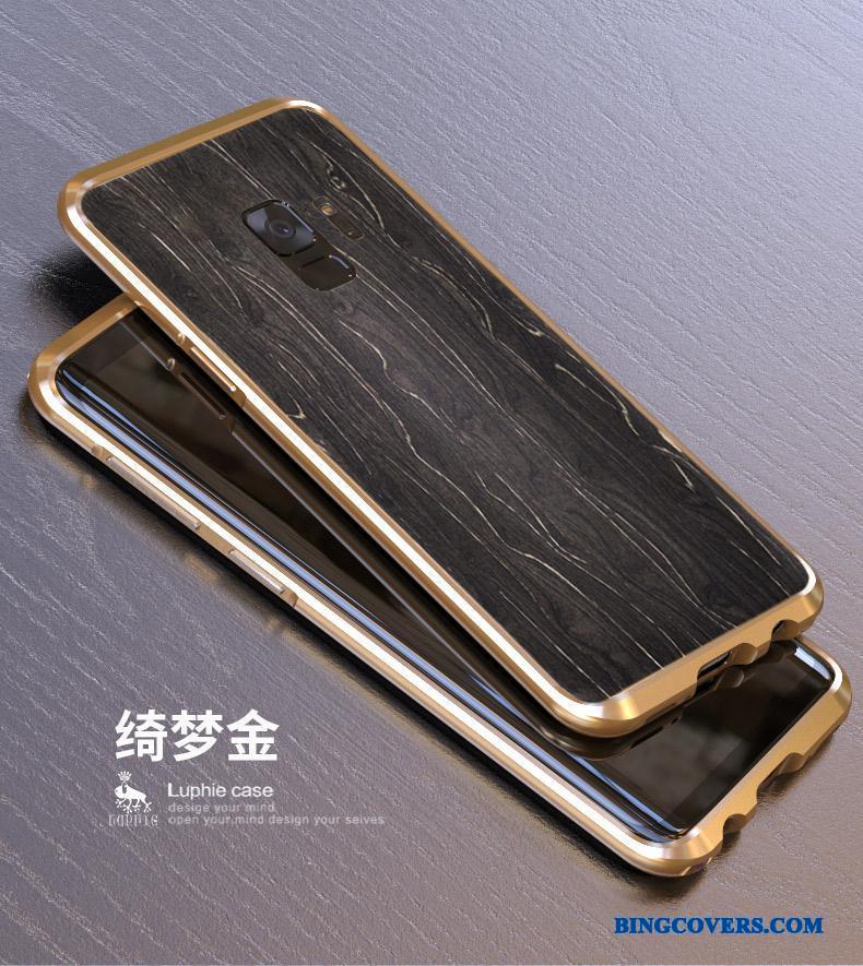 Samsung Galaxy S9 Træ Etui Telefon Cover Metal Nubuck Stjerne