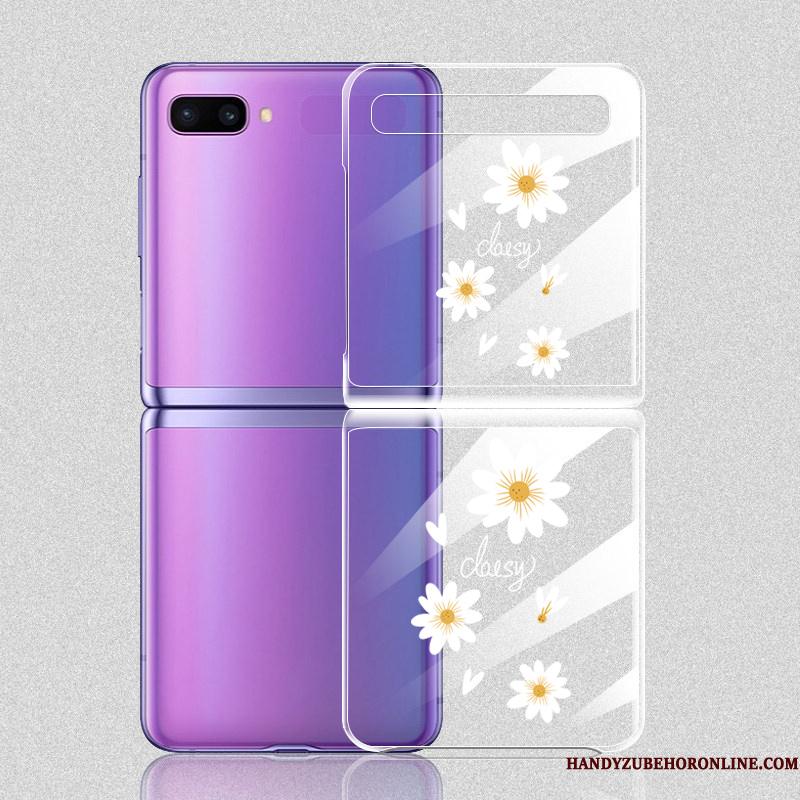 Samsung Z Flip Etui Mode Elskeren Gennemsigtig Blomster Anti-fald Cover Stjerne