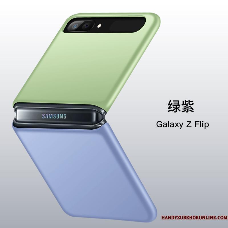 Samsung Z Flip Fold Anti-fald Alt Inklusive Lilla Grøn Stjerne Telefon Etui