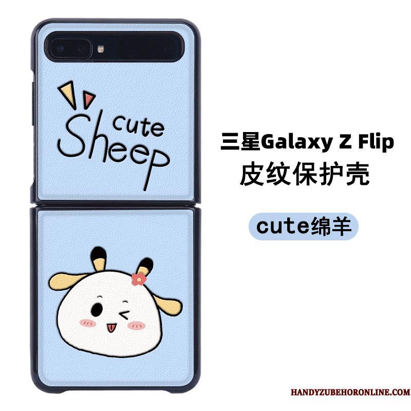Samsung Z Flip Smuk Fold Beskyttelse Mønster Læder Cover Telefon Etui