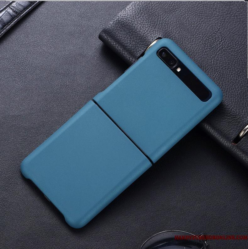 Samsung Z Flip Telefon Etui Fold Gennemsigtig Blå Nubuck Mobiltelefon Stjerne