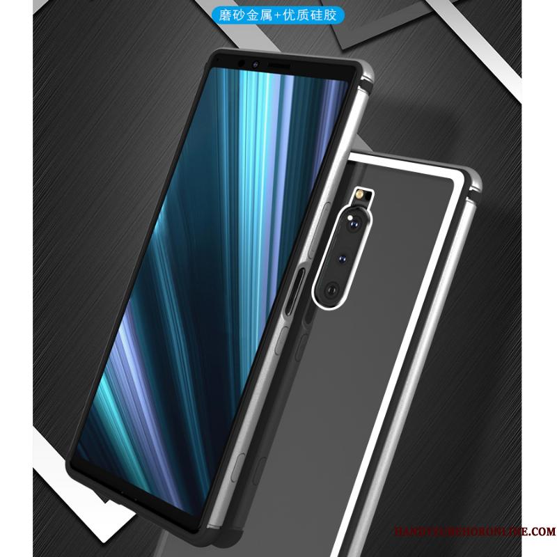 Sony Xperia 1 Ramme Trend Cover Gennemsigtig Glas Telefon Etui Bagdæksel