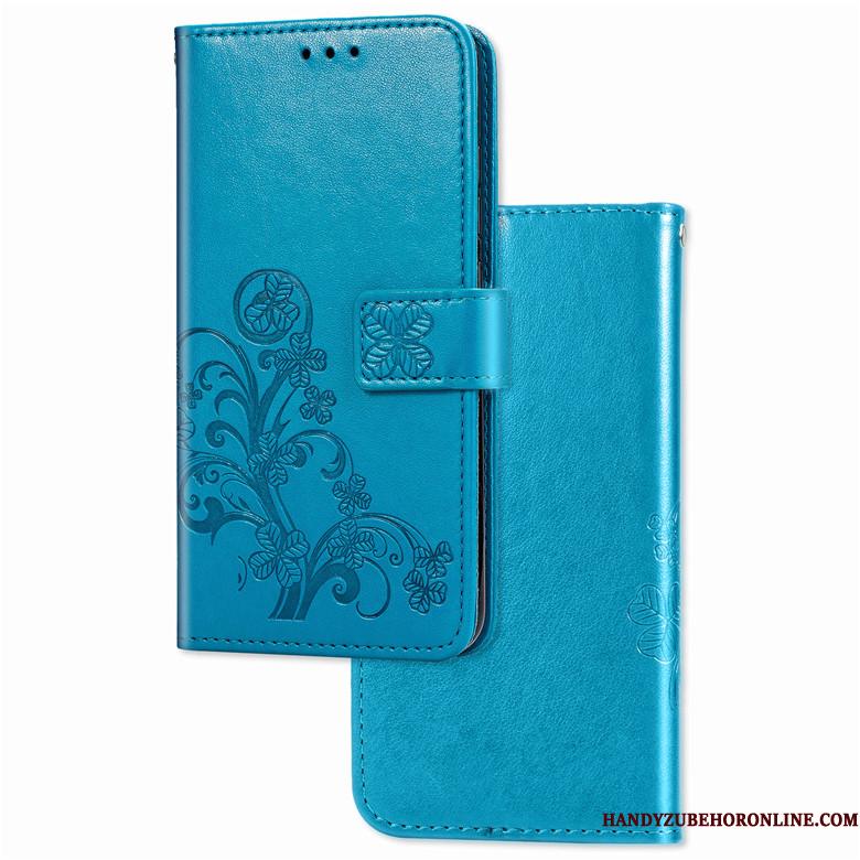 Sony Xperia 5 Clamshell Alt Inklusive Lædertaske Blå Anti-fald Beskyttelse Telefon Etui