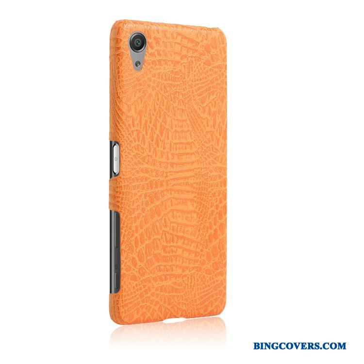 Sony Xperia X Performance Cover Beskyttelse Vintage Etui Telefon Orange Krokodille