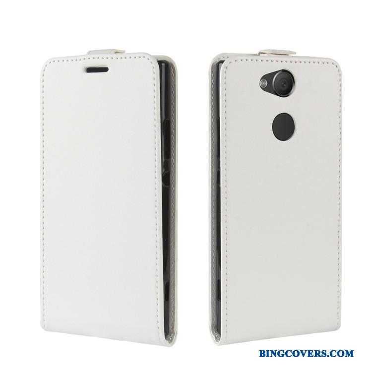 Sony Xperia Xa2 Cover Folio Telefon Etui Beskyttelse Hvid Lædertaske