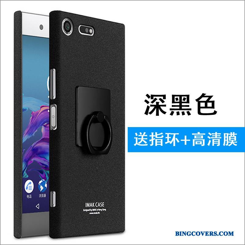 Sony Xperia Xz Premium Cover Sort Telefon Etui Tynd Beskyttelse Nubuck Mobiltelefon